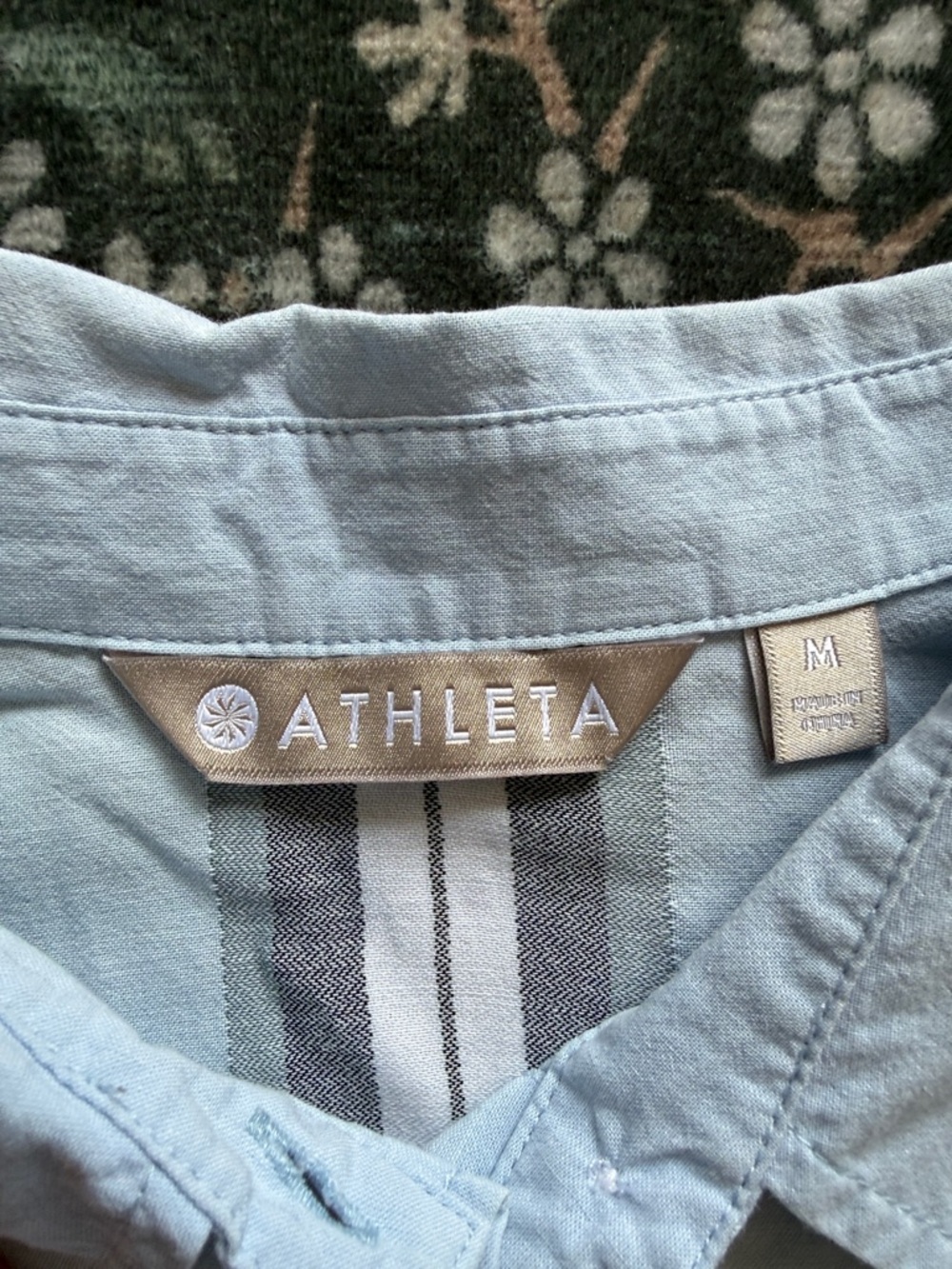 Athleta Light Blue Oversize Button-Down Shirt